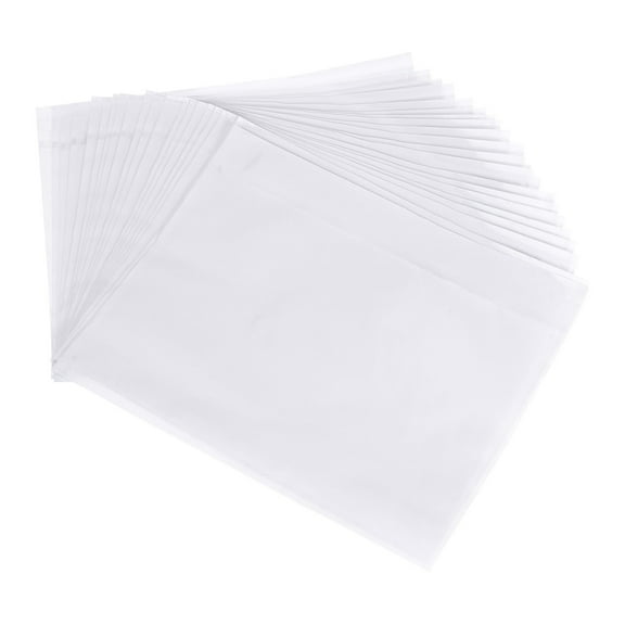 Uxcell 5.7x7" Clear Packing List Envelope, 200 Pack Self-Adhesive Top Loading Invoice Label Pouch Sleeves