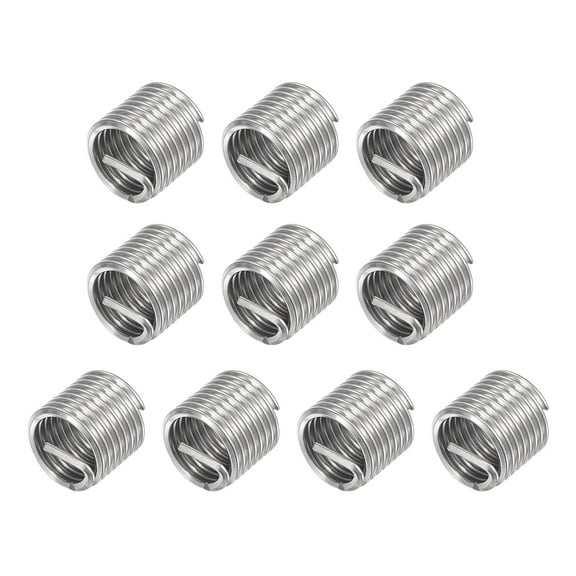 Uxcell 5/8-11 UNC 1.5D 304 Stainless Steel Wire Thread Inserts Screw Repair Sleeve 10 Pack