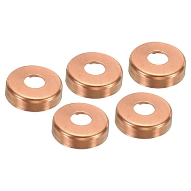 Uxcell 5/8" Copper End Cap with 1/4" Hole, 5 Pcs Pipe Fitting Sweat Plug Connection