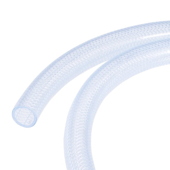 Uxcell 5/8" ID 5ft Transparent Braided Reinforced Tubing High Pressure for Water Hose