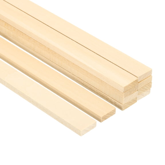 Uxcell 5/8 Inch Dowel Rods Wood Sticks 10 Pcs 7.8 Inch Long Square Wooden Dowels Unfinished Hardwood Sticks for Craft DIY Supplies