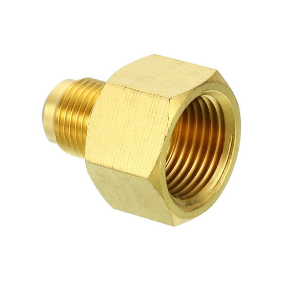 Uxcell Flare Connector SAE 45 Degree Flare Brass Adapter Flare Pipe Fitting 5/8 inch Female Flare x 3/8 inch Male Flare 1 pcs