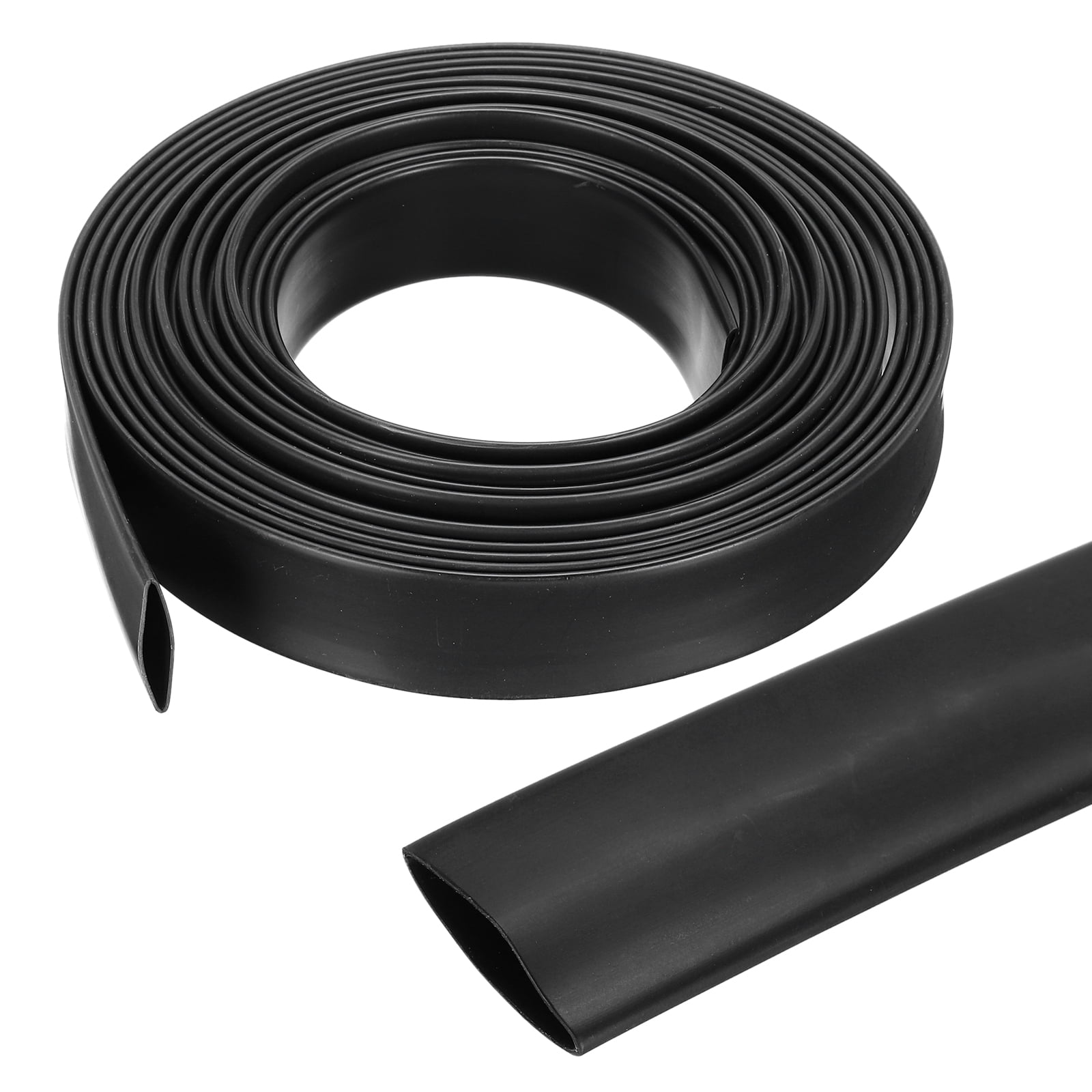 MILAPEAK 1-Inch 3:1 Dual Wall Adhesive Heat Shrink Tubing – 4 Feet Black, Glue Lined, Waterproof Marine Cable Sleeve, Flame Retardant, For Wire Harness & Solder Joint Protection