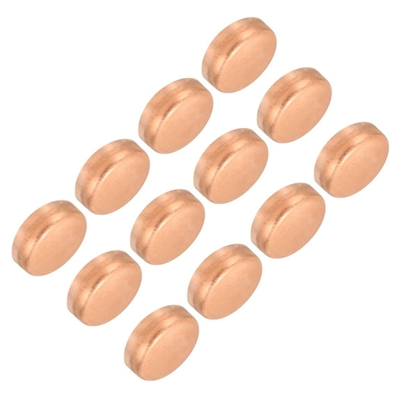 Uxcell Copper Pipe End Cap 12Pcs Copper Fitting Cap Sweat Plug Connection 5/8 Inch