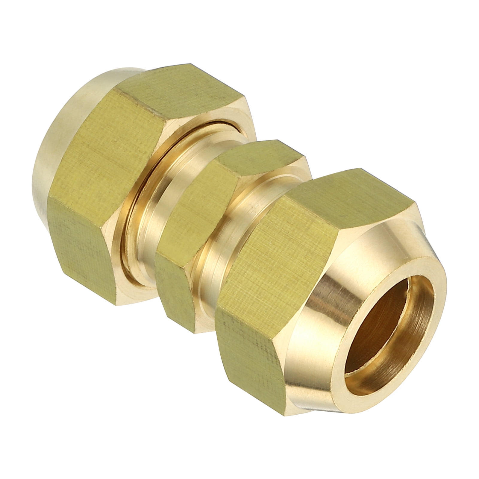 Uxcell 3/4 OD Brass Flare Union Connector, 1 Set Copper Double Pipe  Extension Fitting with Nut, 2.08x1.06 