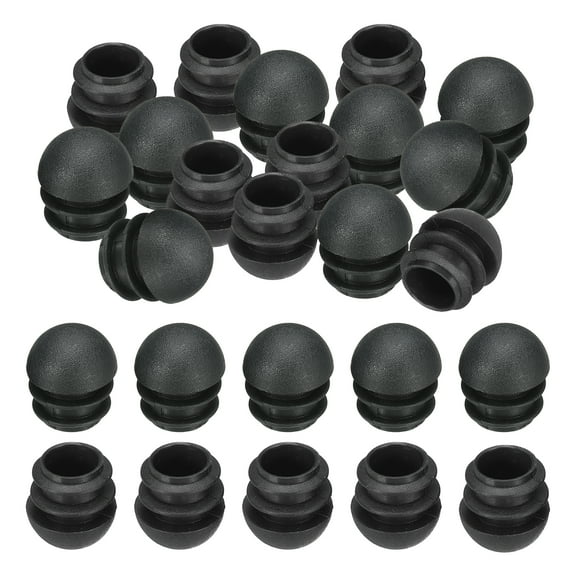 Uxcell Plastic Tubing End Caps, Round Hole Plug Insert for Round Iron Pipe Chair Leg Patio Furniture 5/8"