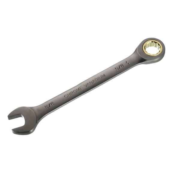 Uxcell 5/8" Ratcheting Combination Wrench SAE 90 Teeth 12 PT Ratchet Spanner