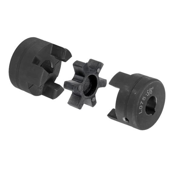 Uxcell 5/8" to 1"L075 Flexible 3-Piece L-Jaw Coupling Coupler Set