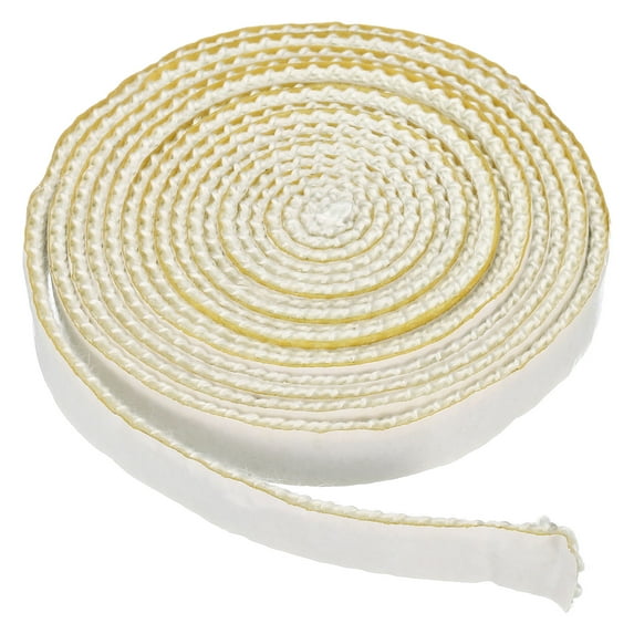 Uxcell 5/8"x 1/8"x118" Wood Stove Gasket, Fiberglass Flat Self Adhesive High Temperature Resistance Seal Rope, White