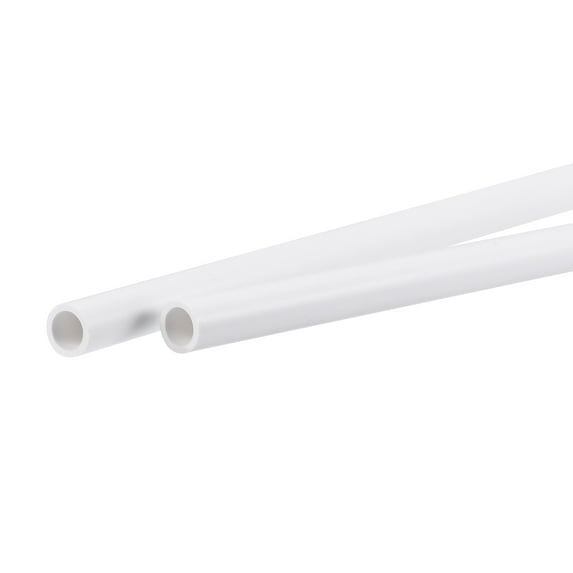 Uxcell 5.8mm ID 8mm OD 500mm White Pipe Round Rigid Plastic Tube for Water Pipe 2 Pack