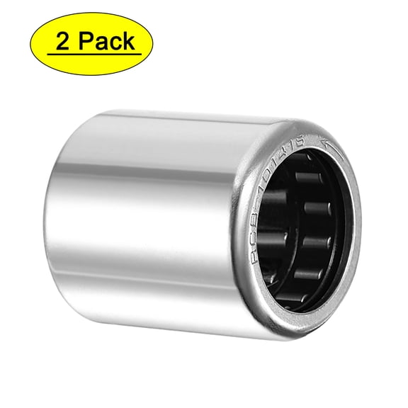 Uxcell 5/8x7/8x1" Needle Roller Bearings Full Complement Drawn Cup Steel Silver Tone 2pcs