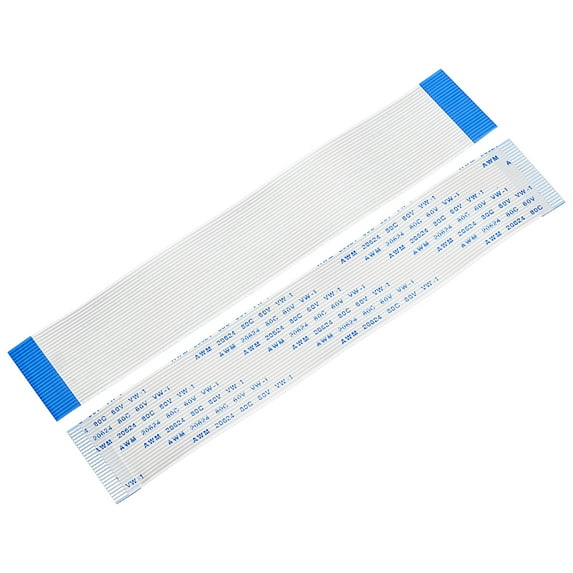 Uxcell 5.9" 0.03'' Pitch 20 Pins FPC FFC Flexible Ribbon Cable (A type) Plastic Multicolored 10Pcs