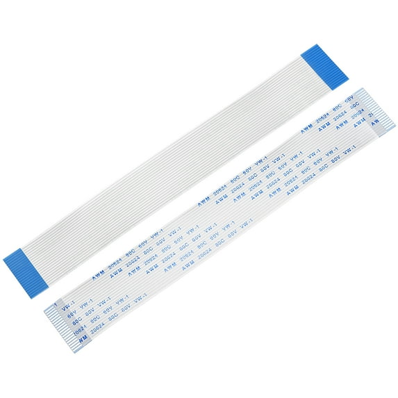 Uxcell 5.9" 0.03'' Pitch 26 Pins FPC FFC Flexible Ribbon Cable Plastic Multicolored 5pcs