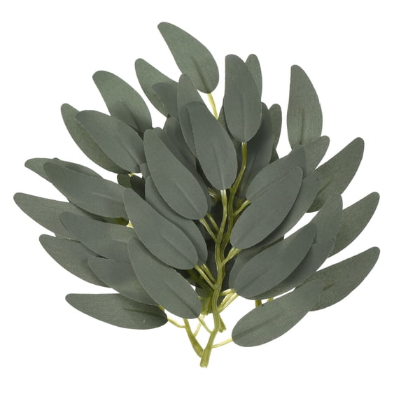 Uxcell 5.9 Inch Artificial Willow Leaves Fake Willow Greenery Garland Stems Dark Green 40 Pcs