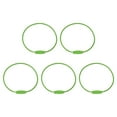 thumbnail image 1 of Uxcell 5.9 Inch Stainless Steel Wire Keychain Cable Key Ring Loop, Light Green, 5 Pack, 1 of 7