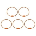 thumbnail image 1 of Uxcell 5.9 Inch Stainless Steel Wire Keychain Cable Key Ring Loop, Light Orange, 5 Pack, 1 of 7
