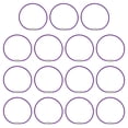 thumbnail image 1 of Uxcell 5.9 Inch Stainless Steel Wire Keychain Cable Key Ring Loop, Purple, 15 Pack, 1 of 7
