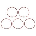 thumbnail image 1 of Uxcell 5.9 Inch Stainless Steel Wire Keychain Cable Key Ring Loop, Red, 5 Pack, 1 of 7