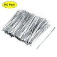 thumbnail image 1 of Uxcell 5.9 Inches Plastic Closure Tie Twist Ties Silvery 500 Pack, 1 of 5