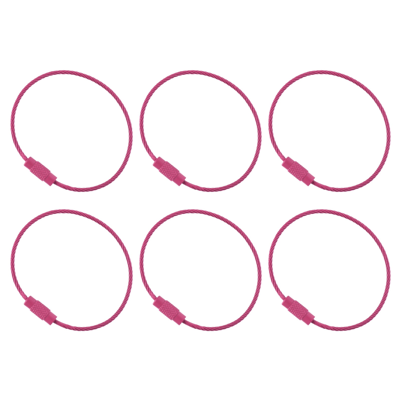 Loop Key Rings Pink Rope Uxcell 5.9