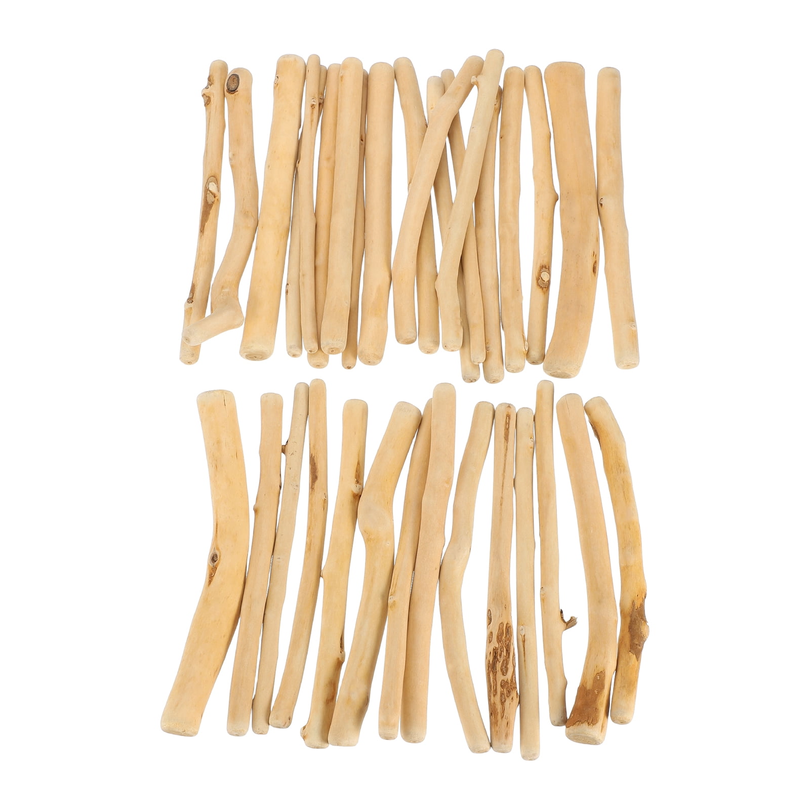 Uxcell 5.9" Natural Driftwood Pieces,  0.3" to 0.6" Dia Driftwood Twigs for Crafts Drift Wood Sticks for DIY Crafts Photo Props Wall Decor, Wood Color