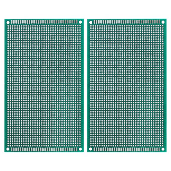 Uxcell 5.9" x 3.5" Double Sided PCB Board, 2 Pcs, Green