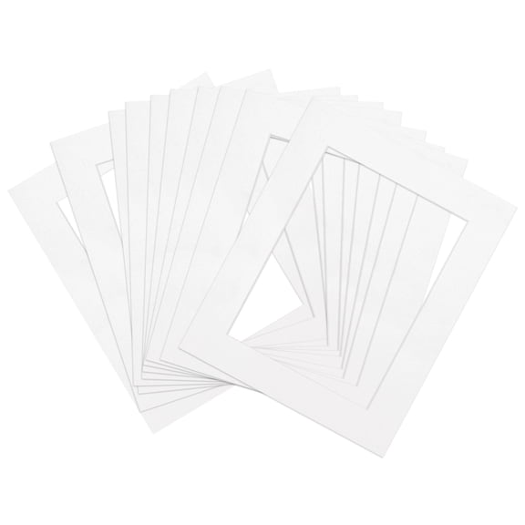 Uxcell 5.9" x 7.9" Picture Mat, Cut Frame Mattes for 4" x 6", White 25 Pack