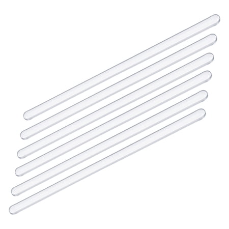 Uxcell 5.91" length 5mm Dia Borosilicate Glass Stick Stir Rod Mixing Tools for Lab 6 Pack