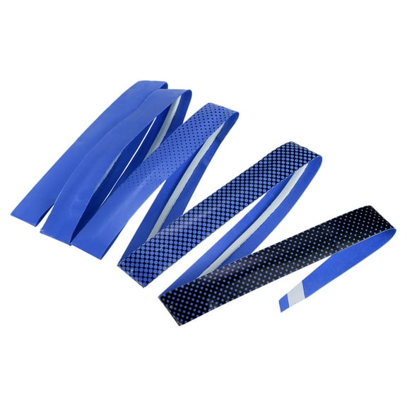 Uxcell 5.9ft NonSlip PU Racket Overgrip Grip Tape with Damping Ridges, Blue