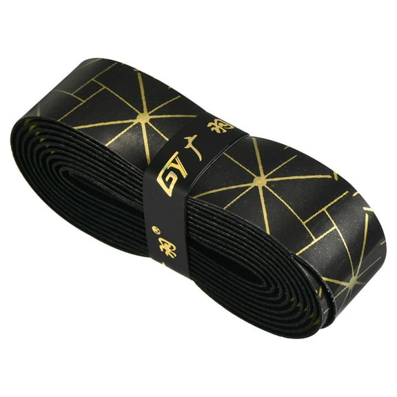 Uxcell 5.9ft PU Thicken Tennis Racket Overgrip Grip Tape with Damping Ridges, Yellow
