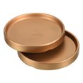 thumbnail image 1 of Uxcell 5" Ceramic Round Planter Saucer Flower Pot Drip Tray Coaster, Gold 2 Pack, 1 of 6