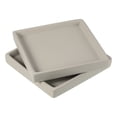 thumbnail image 1 of Uxcell 5" Ceramic Square Planter Saucer Flower Pot Drip Tray Coaster, Gray 2 Pack, 1 of 6
