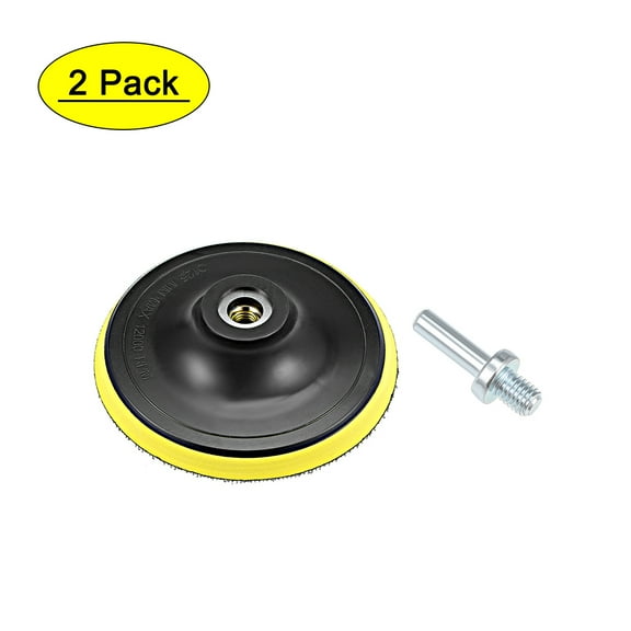 Uxcell 5" Dia M10 Drill Adapter Hook and Loop Backing Pad 2 Pack