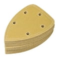 thumbnail image 1 of Uxcell 5 Holes 5.5-in 120 Grits Aluminum Oxide Fine Abrasive Triangle Sandpaper Flocking Backed 20 Pack, 1 of 6