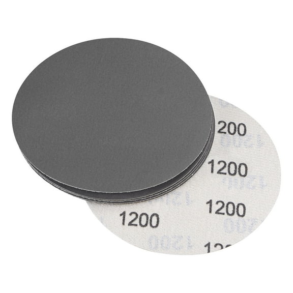 Uxcell 5 Inch 1200 Grit Hook and Loop Wet Dry Usable Silicon Carbide C-Weight Backing  Sanding Disc 5Pack