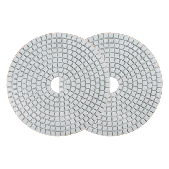 Uxcell 5-Inch 300 Grits Diamond Polishing Pad Wet/Dry for Stone Concrete Marble 2 Pack