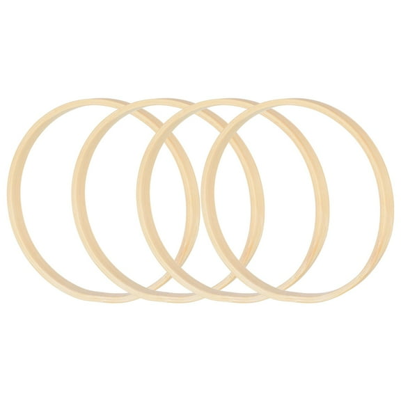 Uxcell 5 Inch Bamboo Macrame Floral Hoop Craft Rings for DIY Dream Catcher Wreath Decor 6Pcs