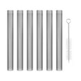 thumbnail image 1 of Uxcell 5 Inch Borosilicate Glass Tubes, 6 Pcs12mm OD 2mm Thick Glass Blowing Tubes Straight Pipe with Cleaning Brush for Laboratory Glass Making, Grey, 1 of 5