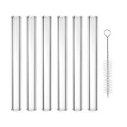 Uxcell 5 inch Borosilicate Glass Tubes 6 Pcs 0.47 OD 0.08 Thick Glass Blowing Tubes Straight Pipe Transparent