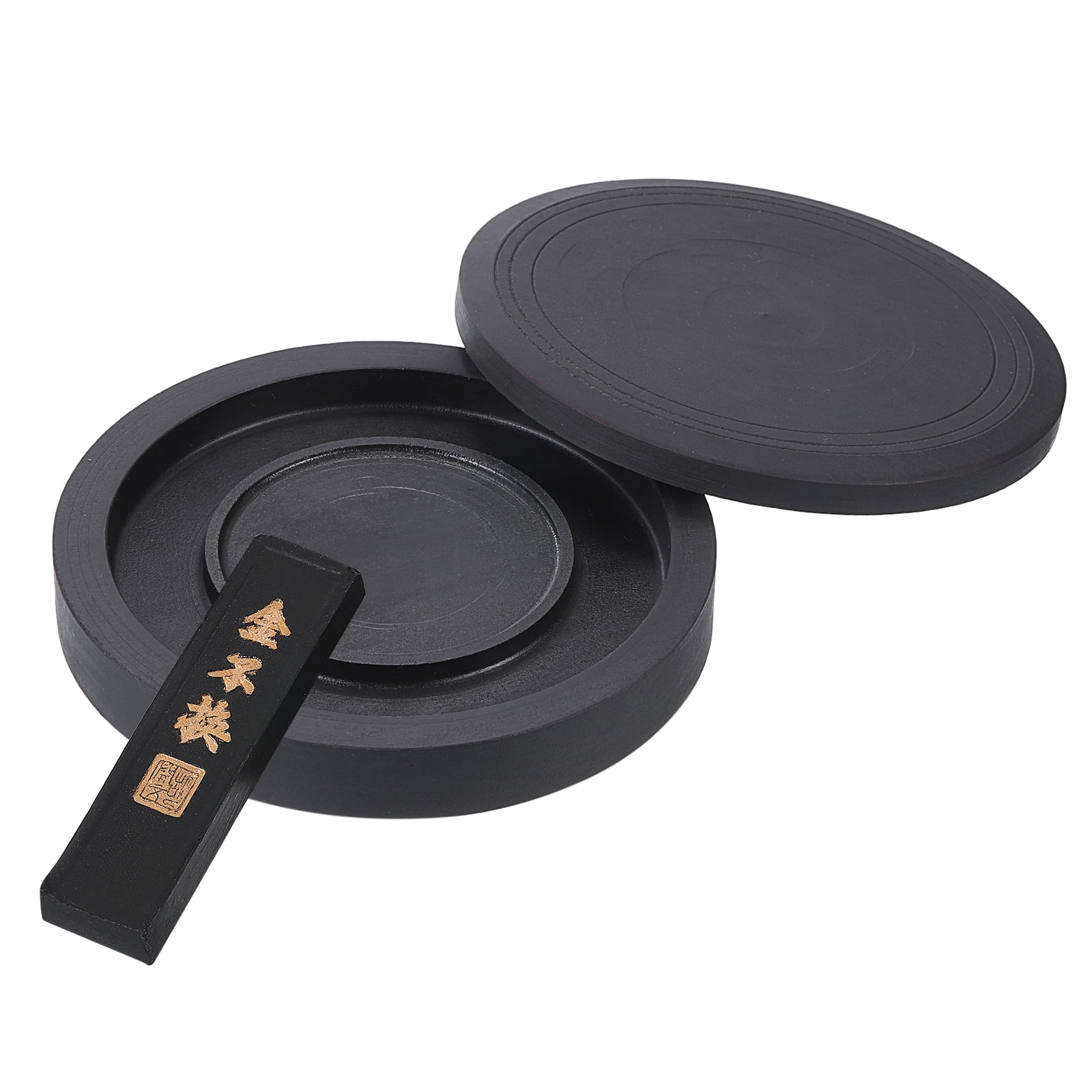 Uxcell 5 Inch Chinese Calligraphy Inkstone with Ink Stick, Square Ink ...