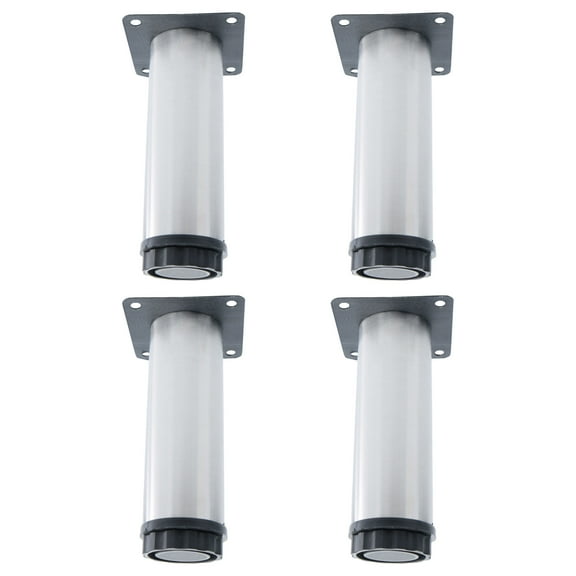 Uxcell 5 Inch Furniture Legs Stainless Steel Feet Sofa Table Cabinet Shelves Leg Replacement Adjustable Height 4pcs