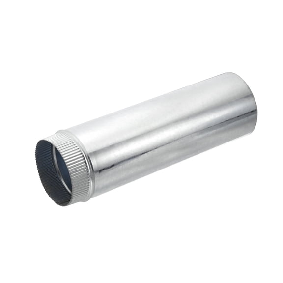 Uxcell 5 Inch Galvanized Duct, 15.7 Inch Long Furnace Pipe, Crimped End Connection Ducting Pipe Supply for Dryer HVAC Systems