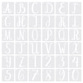 thumbnail image 1 of Uxcell 5 Inch Letter Stencils Number Stencils, 36 Pack Reusable Alphabet Templates Numbers Stencil Set Style 3, White, 1 of 6