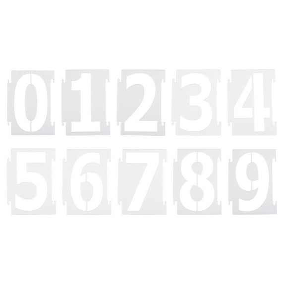 Uxcell Number Stencils Reusable Plastic Numbers Templates Set 0-9 Drawing 5 inch
