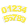 thumbnail image 1 of Uxcell 5 Inch Reflective Number Stickers 0-9, 2 Set Vinyl Mailbox Number Self-Adhesive, Yellow, 1 of 6