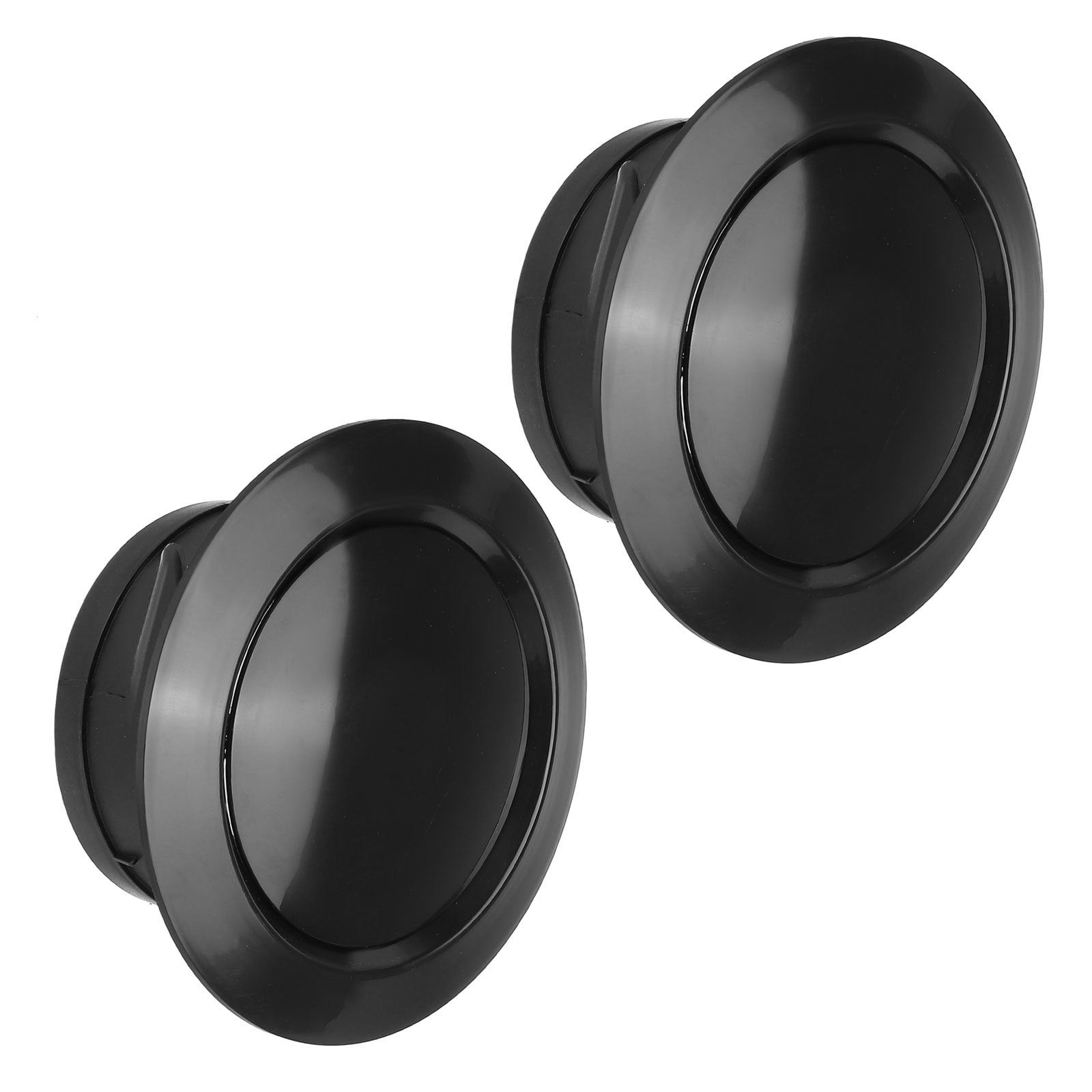 Uxcell 5 Inch Round Air Vent, 2Pcs ABS Adjustable Soffit Exhaust Vent Cover for Home Living Room Kitchen Office, Black