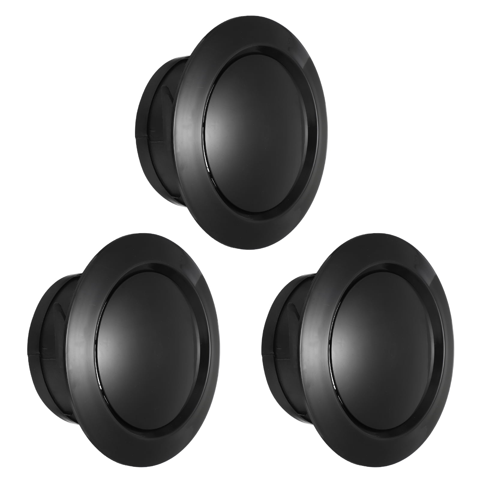 Uxcell 5 Inch Round Air Vent, 3pcs ABS Adjustable Soffit Exhaust Vent Cover, Black