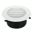 thumbnail image 1 of Uxcell 5 Inch Round Air Vent, Ceiling Diffuser Grill Cover ABS Louver Soffit Vent with Screen White, 1 of 5