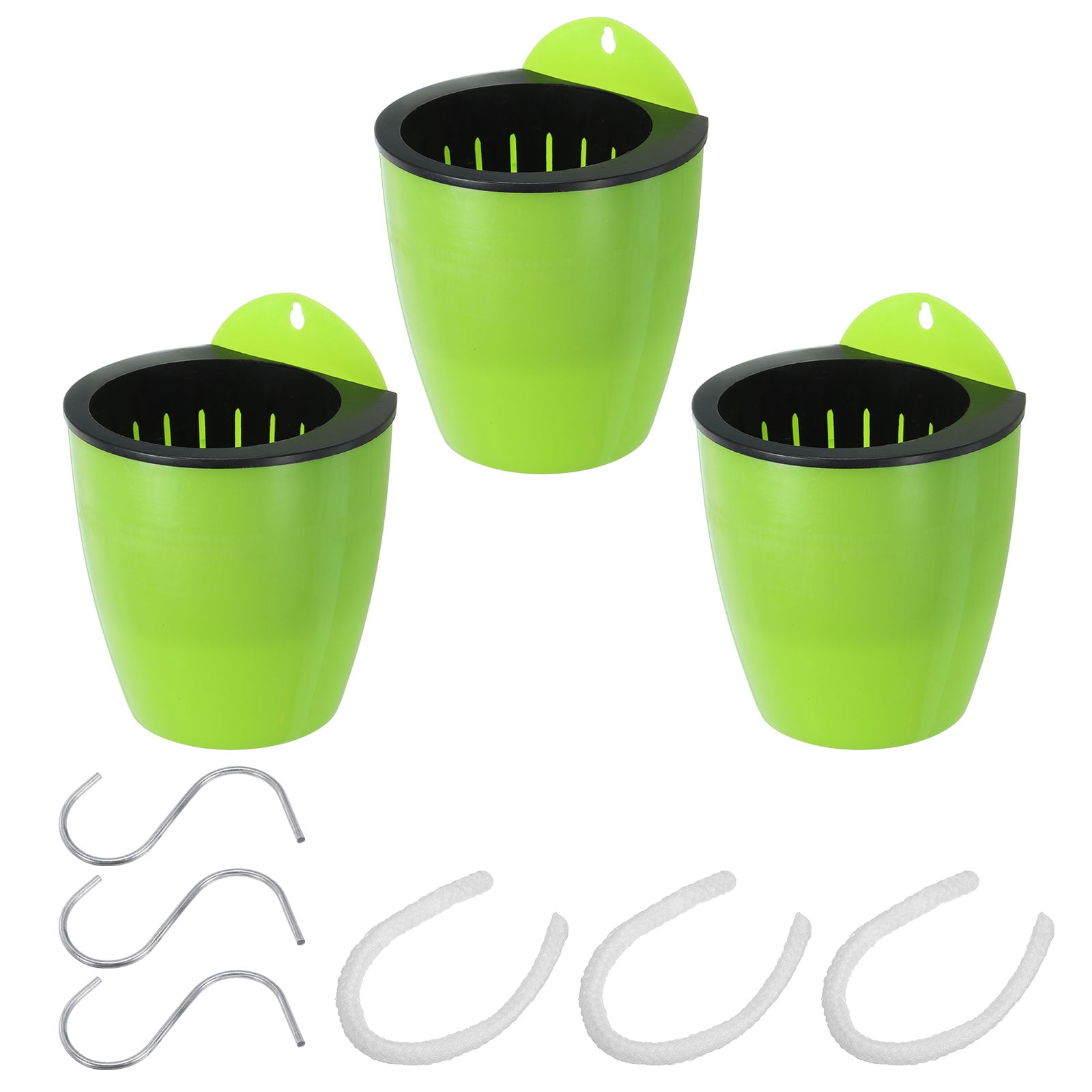 Uxcell 5 Inch Self Watering Plant Pot Hanging Planters with S Hooks