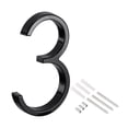 thumbnail image 1 of Uxcell 5 Inch Zinc Alloy Modern Floating House Number 3 Address Sign for Outside, Black, 1 of 6